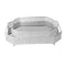 Deco Silver Metal Rectangular Serving Tray Set of 2 Pcs 34*24.50/30*39.5 cm