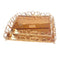 Vintage Gold Mirrored Tray Set of 2 with Deco Handles 25*35+30*40 cm