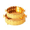 Deco Gold Metal Round Serving Tray Fruit Basket Set of 2 Pcs