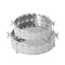 Deco Silver Metal Round Serving Tray Fruit Basket Set of 2 Pcs