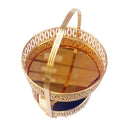 Engraved Deco Gift Basket Fruit Plate Nuts and Chocolates Serving Tray 2 Tier 25*40 cm