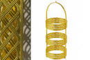 Engraved Deco Gift Basket Fruit Plate Nuts and Chocolates Serving Tray 3 Tier 25*60 cm