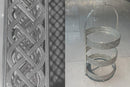 Engraved Deco Gift Basket Fruit Plate Nuts and Chocolates Serving Tray 3 Tier 25*60 cm