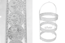 Engraved Deco Gift Basket Fruit Plate Nuts and Chocolates Serving Tray 3 Tier 25*60 cm