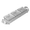 Metal Deco Silver Candy Box Nuts and Chocolates 2 Slot Serving Tray with Lid 47*11.5*10 cm