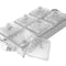 Metal Deco Silver Candy Box Nuts and Chocolates 4 Slot Serving Tray with Lid 35*25*8 cm