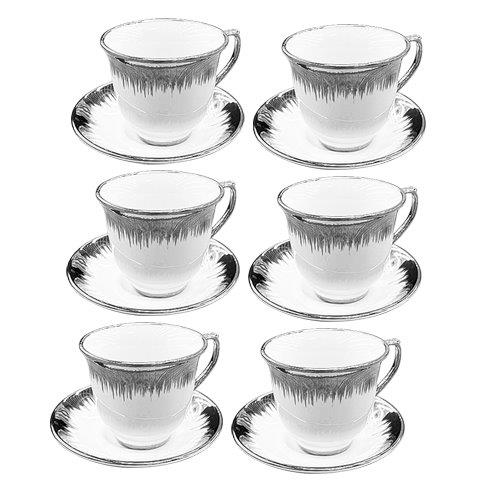 Ceramic Tea Cup and saucer Abstract Print ** 200cc/14 cm
