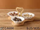 White Ceramic Dipping Bowl Set of 3 Pcs 5.25"