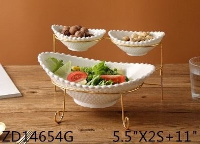 Ceramic Serving Dish Bowl Set of 2 Pcs 5.5/11"