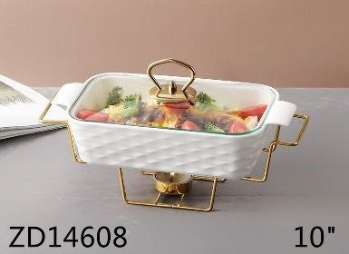 Ceramic Chafing Dish Food Warmer 12"  cm
