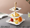 White Ceramic Cake Stand Fruit Platter