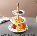 White Ceramic Cake Stand Fruit Platter