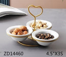 White Ceramic Dipping Bowl Set of 3 Pcs 4.5"