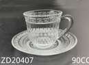 Ceramic Coffee Cup & Saucer Set of 6 Pcs 90 cc