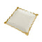 White Ceramic Gold Rim Tableware Rectangular Serving Dish Plate 15X15X2 cm