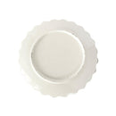 White Ceramic Gold Rim Tableware Round Serving Dish Plate 15X15X2 cm