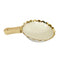 White Ceramic Gold Rim Tableware Round Serving Dish Bowl 25.5X17X5.5 cm