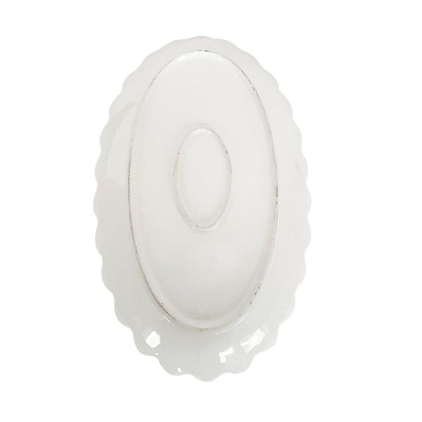 White Ceramic Gold Rim Tableware Oval Serving Dish Bowl 36X21.5X3 cm