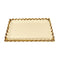 White Ceramic Gold Rim Tableware Rectangular Serving Dish Plate 36*21*3.3 cm