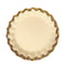 White Ceramic Gold Rim Tableware Round Serving Dish Plate 30.5*30.5*3.5 cm