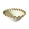 White Ceramic Gold Rim Tableware Round Serving Dish Bowl 15.5*15.5*6.5 cm