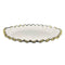 White Ceramic Gold Rim Tableware Oval Serving Dish Plate 36*23*4.5 cm