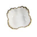 Ceramic Gold Rim Serving Dish Bowl