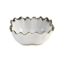 Ceramic Gold Rim Serving Dish Bowl