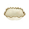 White Ceramic Gold Rim Tableware Oval Serving Dish Bowl 26*26*10.5 cm