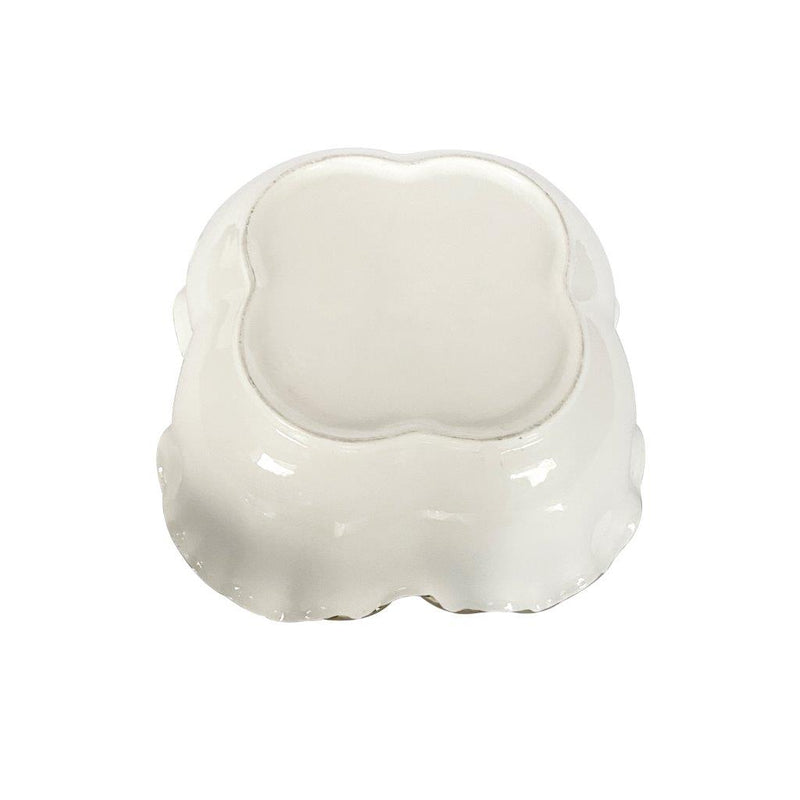 White Ceramic Gold Rim Tableware Oval Serving Dish Bowl 26*26*10.5 cm