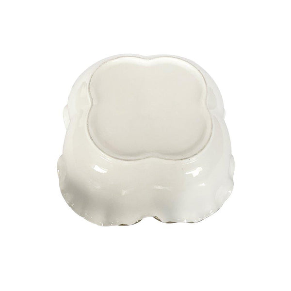 White Ceramic Gold Rim Tableware Oval Serving Dish Bowl 26*26*10.5 cm