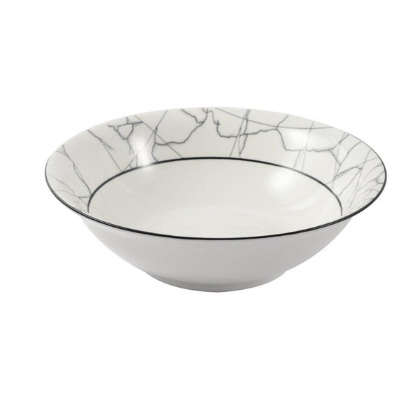 White Ceramic Abstract Print Tableware Round Serving Dish Bowl 8 cm