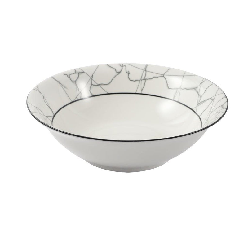 White Ceramic Abstract Print Tableware Round Serving Dish Bowl 8 cm