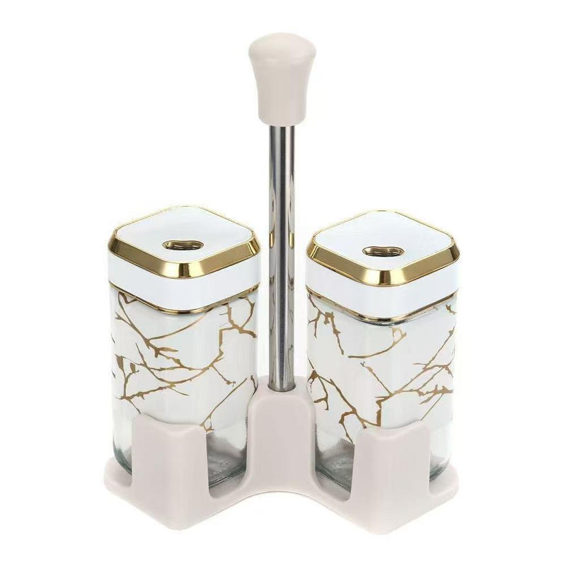 White Gold Mix Spice Rack and Herb carousel set of 2 Pcs 100 ml