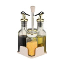 Gold and Transparent Spice Rack and Seasoning Jar Set of 4 Pcs 100 ml/150 ml