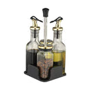 Gold and Transparent Spice Rack and Seasoning Jar Set of 4 Pcs 100 ml/150 ml