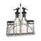 Silver and Transparent Spice Rack and Seasoning Jar Set of 4 Pcs 100 ml/150 ml