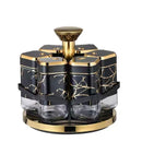 Revolving Spice Rack Spice and Herb Carousel Set of 6 Pcs 100 ml