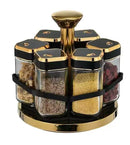 Revolving Spice Rack Spice and Herb Carousel Set of 6 Pcs 100 ml