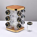 Revolving Spice Rack Spice and Herb Carousel Set of 12 Pcs 100 ml