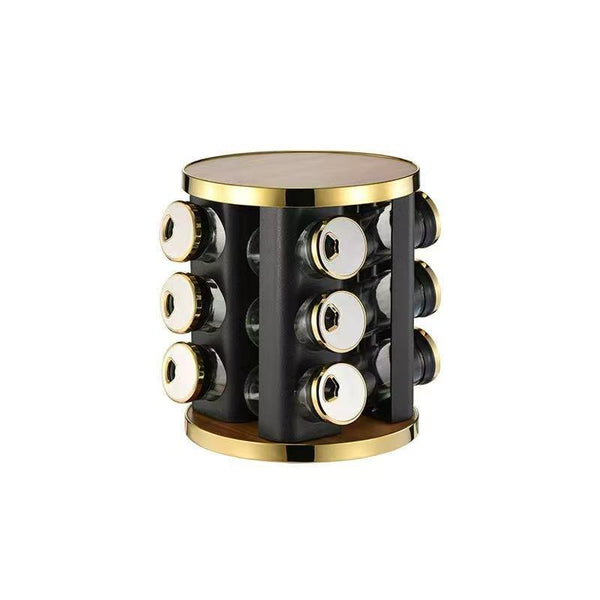 Revolving Spice Rack Spice and Herb Carousel Set of 12 Pcs 90 ml