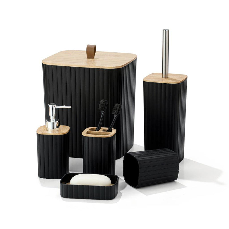Complete Bathroom Accessories Soap Dispenser Toothbrush Holder Set of 6 Pcs**