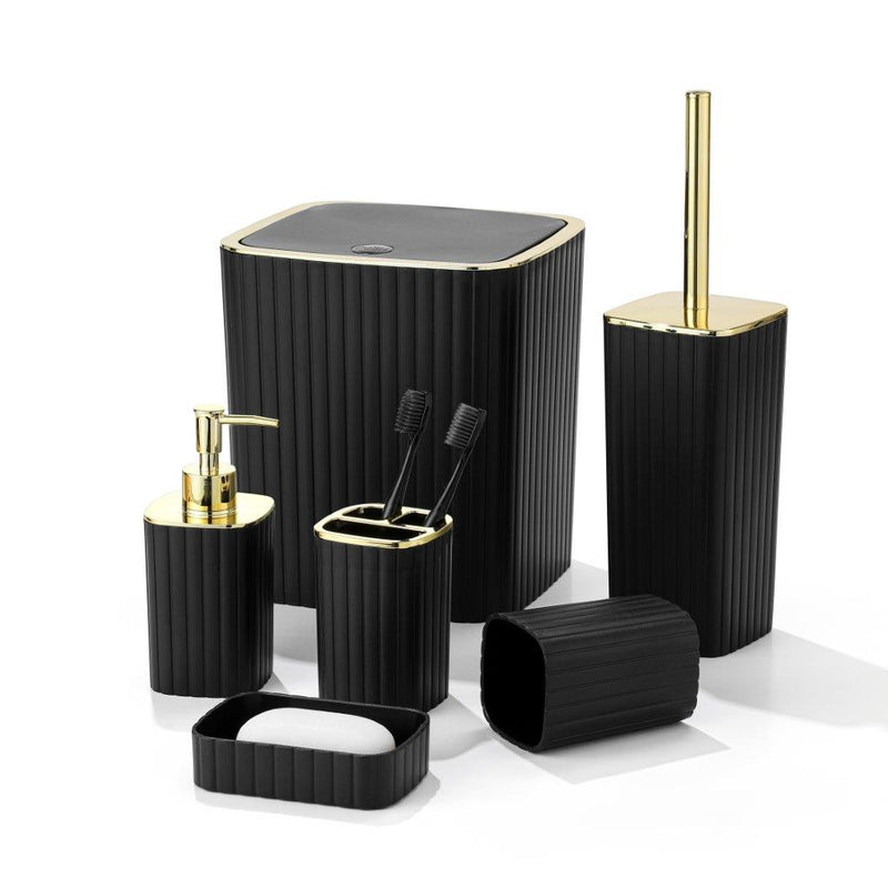 Complete Bathroom Accessories Soap Dispenser Toothbrush Holder Set of 6 Pcs**