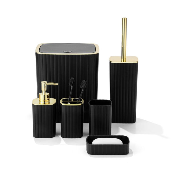 Complete Bathroom Accessories Soap Dispenser Toothbrush Holder Set of 6 Pcs**
