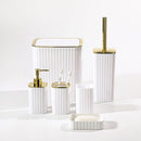Complete Bathroom Accessories Soap Dispenser Toothbrush Holder Set of 6 Pcs**