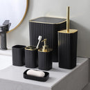 Complete Bathroom Accessories Soap Dispenser Toothbrush Holder Set of 6 Pcs**