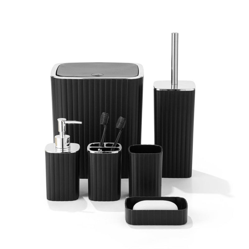 Complete Bathroom Accessories Soap Dispenser Toothbrush Holder Set of 6 Pcs**