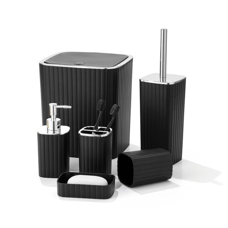 Complete Bathroom Accessories Soap Dispenser Toothbrush Holder Set of 6 Pcs**