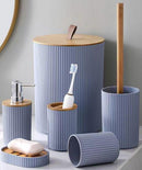 Complete Bathroom Accessories Soap Dispenser Toothbrush Holder Set of 6 Pcs**