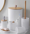 Complete Bathroom Accessories Soap Dispenser Toothbrush Holder Set of 6 Pcs**